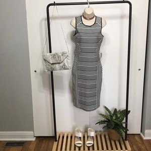 Striped midi dress